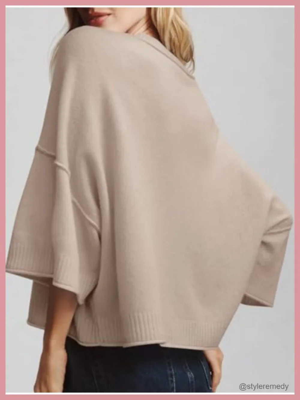 Short Sleeve Sweater Summer Oversized Cropped Crewneck Lightweight Knit Top
